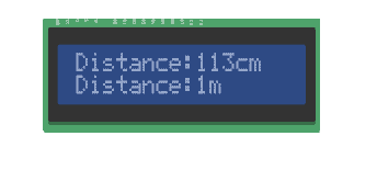 Result on LCD display distance measurement using ultrasonic sensor with Arduino