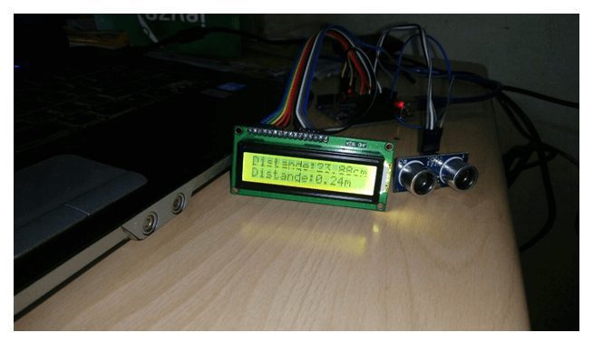 Result distance measurement using ultrasonic sensor with Arduino