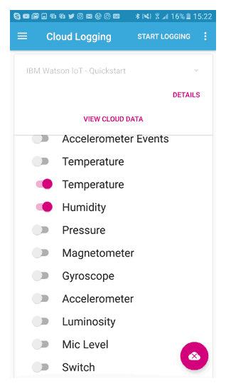 View cloud data in IBM Watson platform