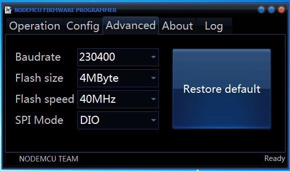 Go to advance setting - NodeMCU ESP8266