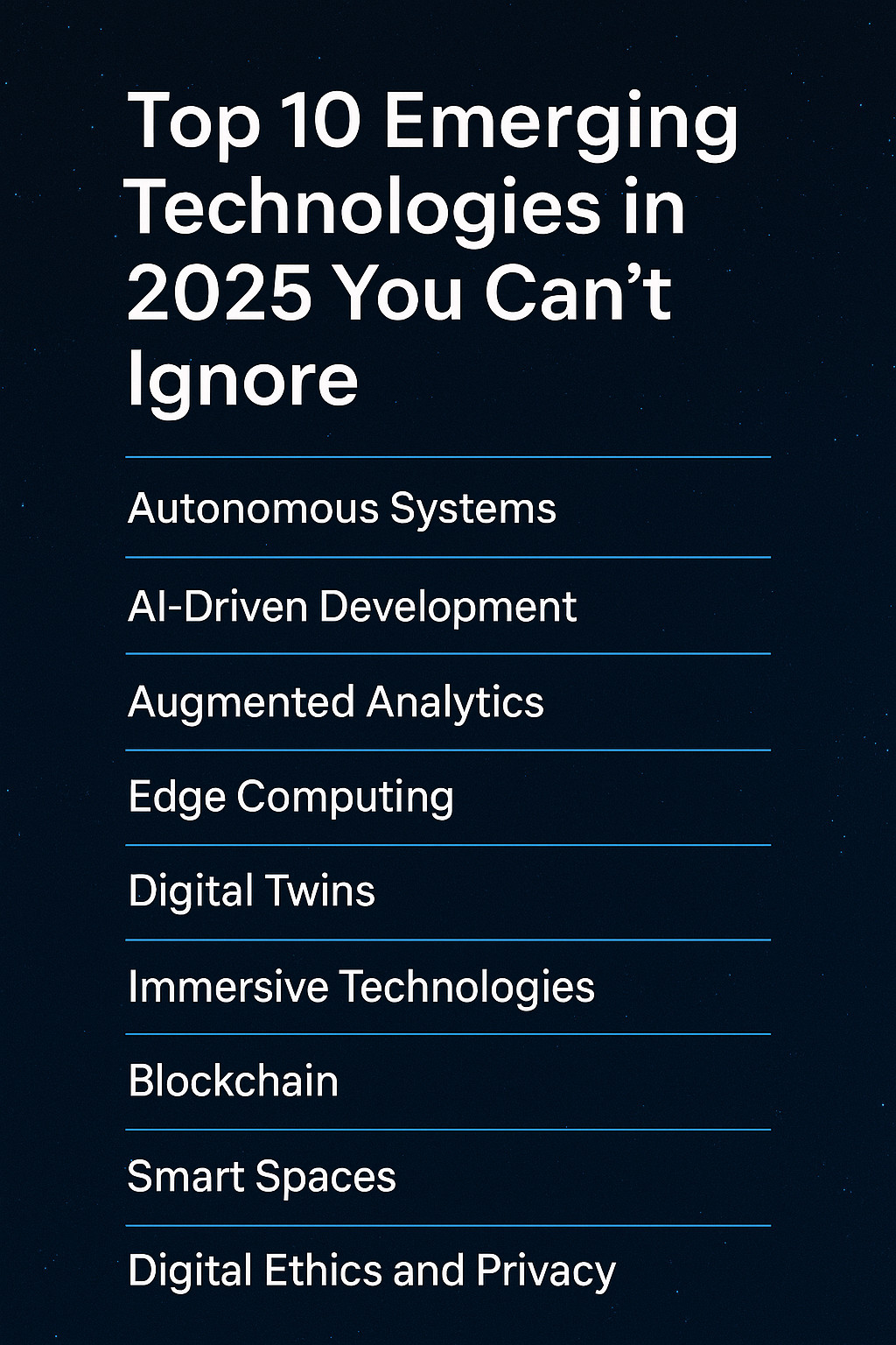 top 10 emerging technologies in 2025