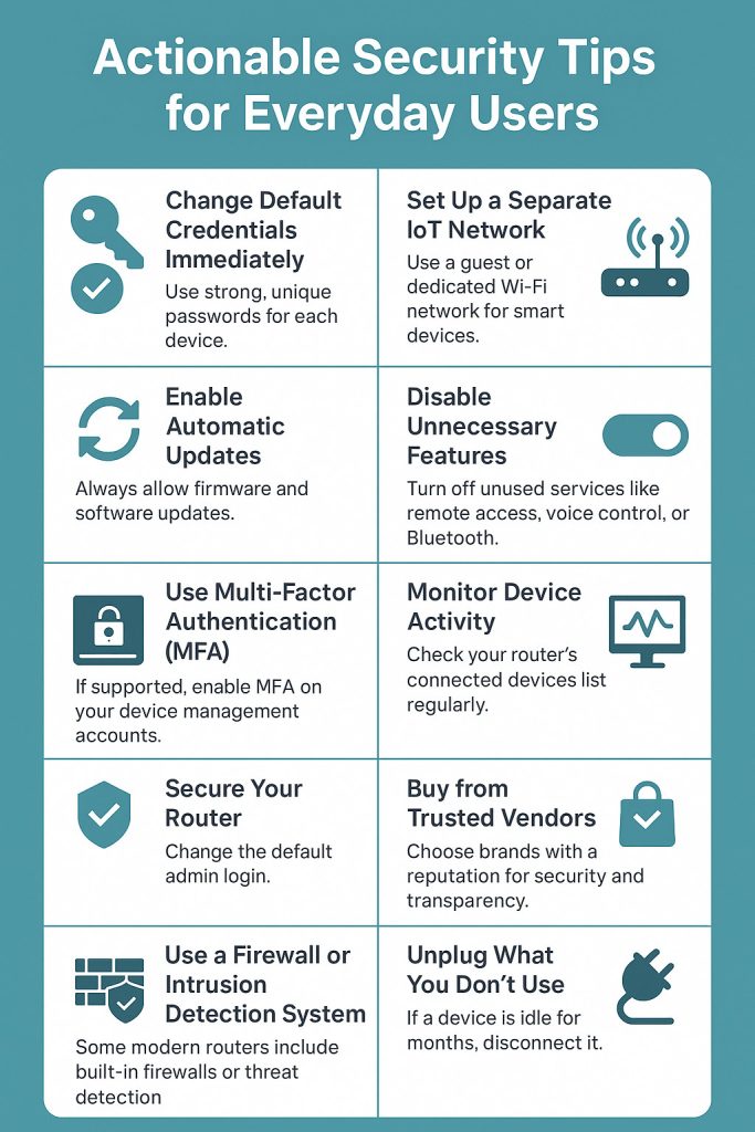 Actionable IoT security tips for everyday users