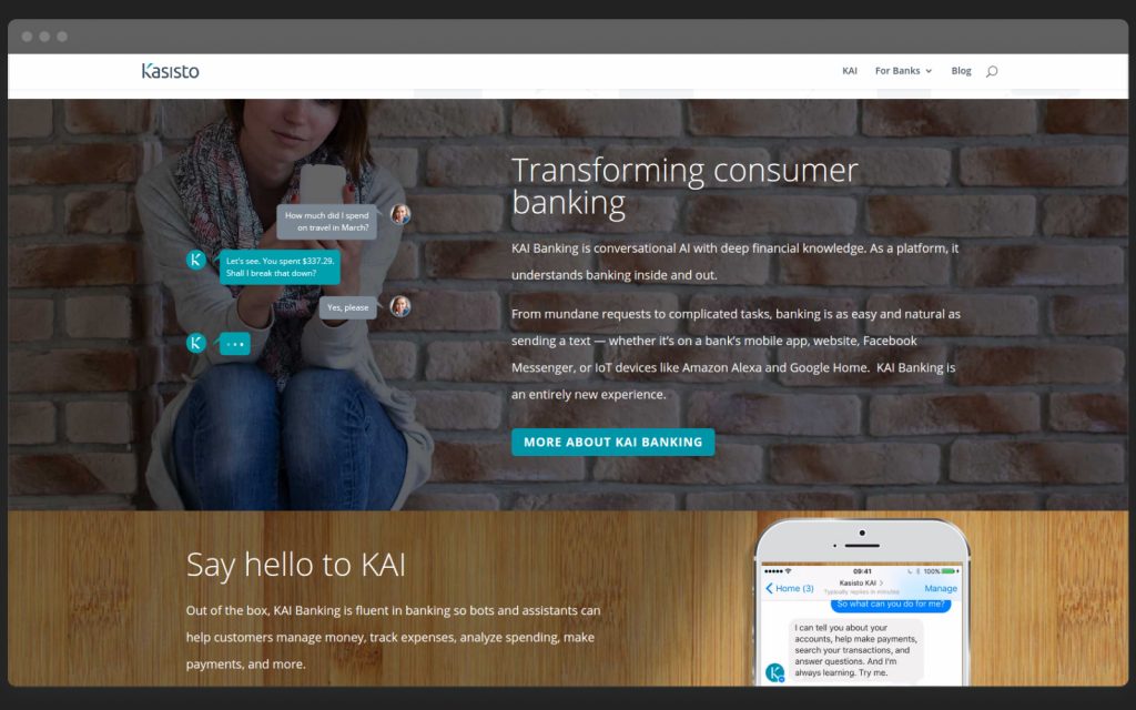 Kasisto Artificial Intelligence in Financial companies