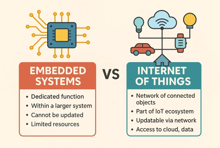 Difference Between IoT and Embedded Systems iot vs Embedded systems