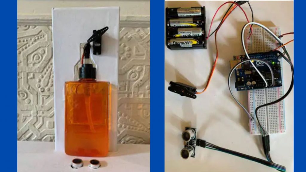 Automatic hand dispenser output using Arduino