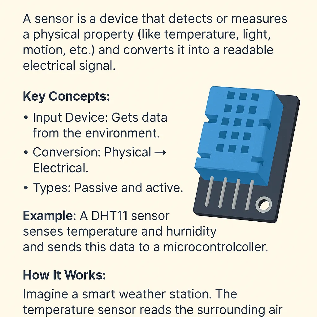 Sensors and actuators what is sensor