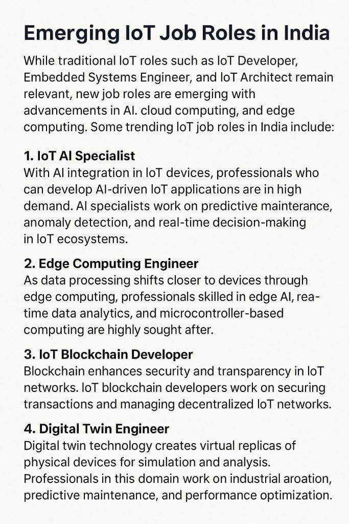 emerging iot job roles in India