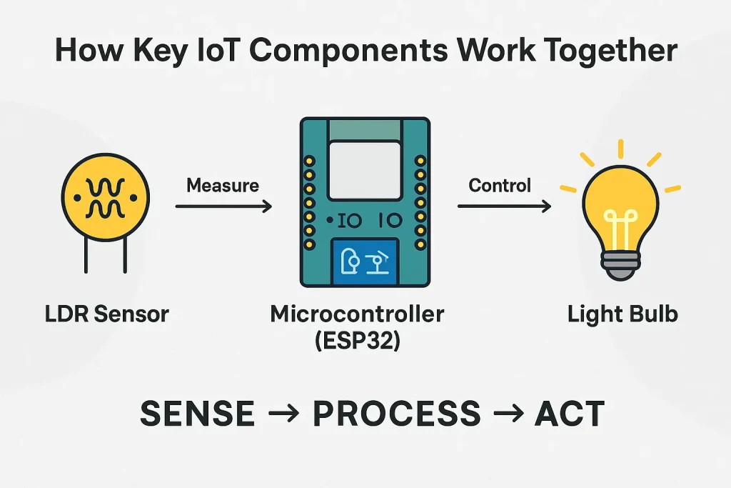 how key iot components work together