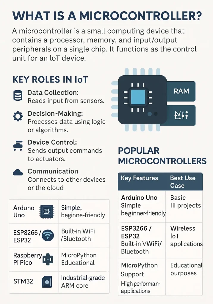 microcontroller components of iot